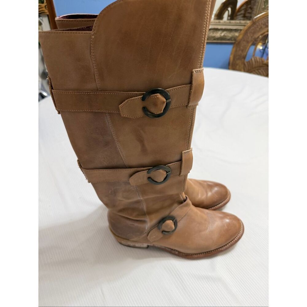 Ariat Alta Tan 3 Buckle Leather Riding Boots Size 7 B